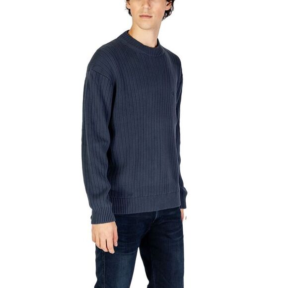 Calvin Klein Jeans Blue Cotton Men's Sweatshirt - Picture 4 of 5
